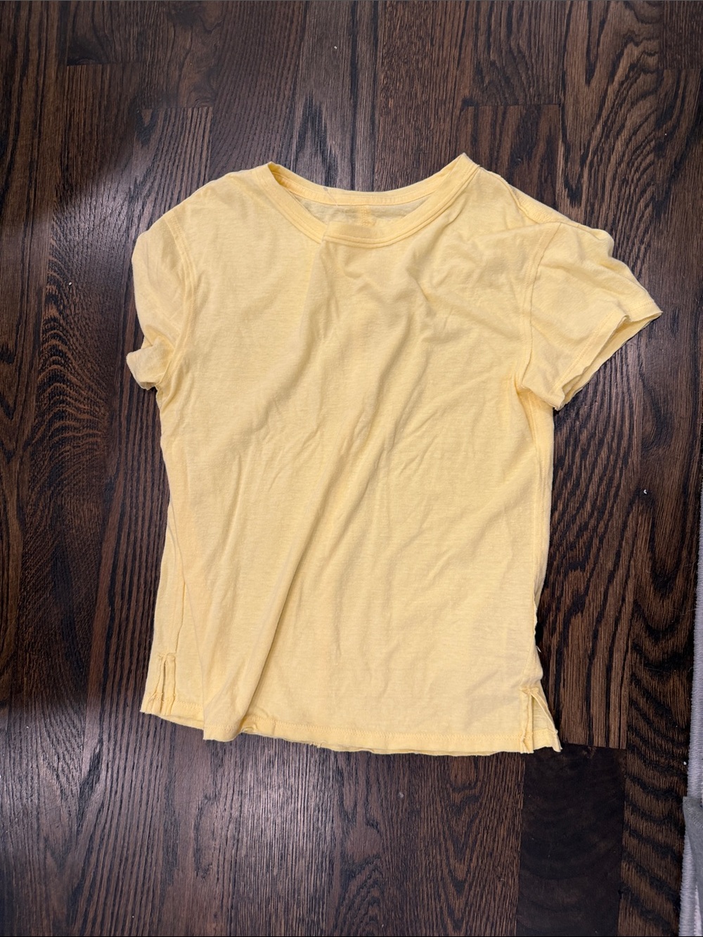 We The Free Short Sleeve Crewneck Tee in Light Yellow